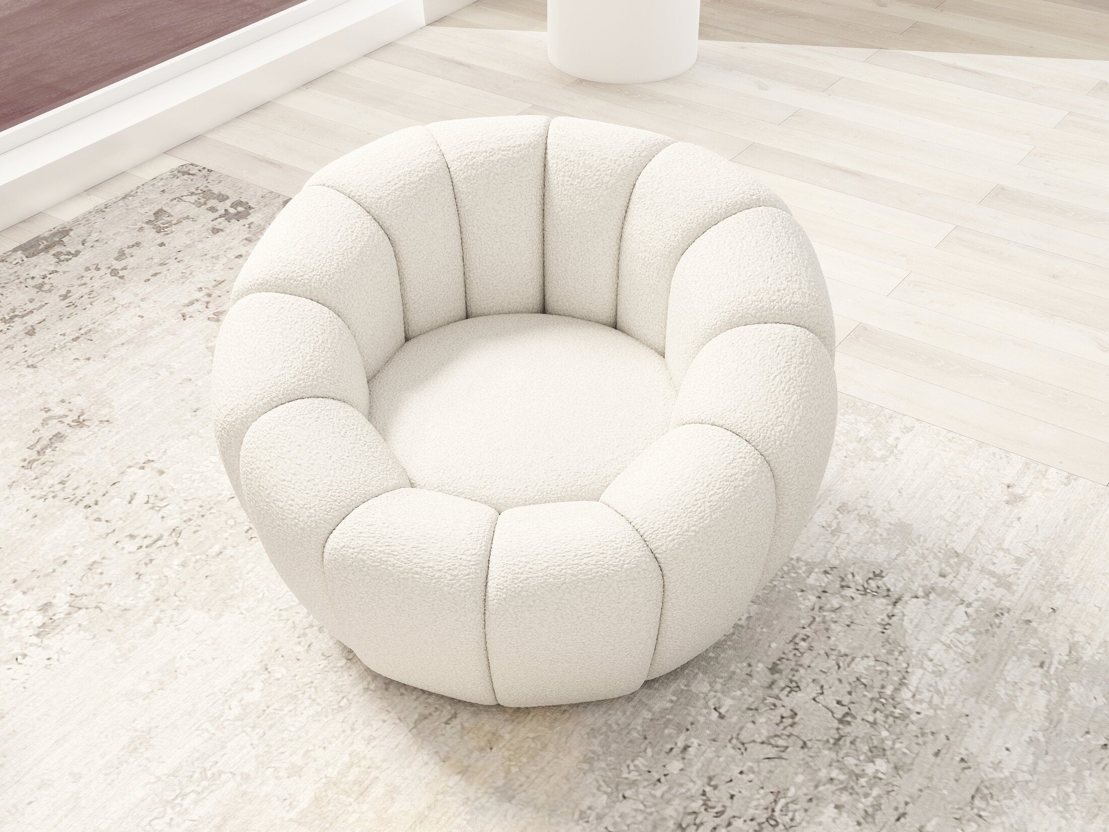 Fotoliu dumonde tapitat Bej modern Ravello 89x92cm