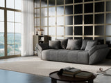 Canapea extensibilă dumonde cu ladă de depozitare si sezut confortabil din spuma HR, Berlin Kaki 250x100 cm Fabrica