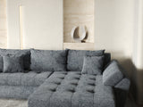 Colțar extensibil dumonde cu ladă de depozitare si sezut confortabil din spuma HR, Loana Euphoria Graphit II 275x185 cm Fabrica