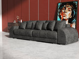 Canapea extensibilă dumonde cu 2 lăzi de depozitare si sezut confortabil din spuma HR, Big Sofa Verona Enjoy Kaki 02 310x100 cm Fabrica