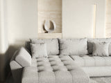 Colțar extensibil dumonde cu ladă de depozitare si sezut confortabil din spuma HR, Loana Gri Euphoria 270x185 cm Fabrica