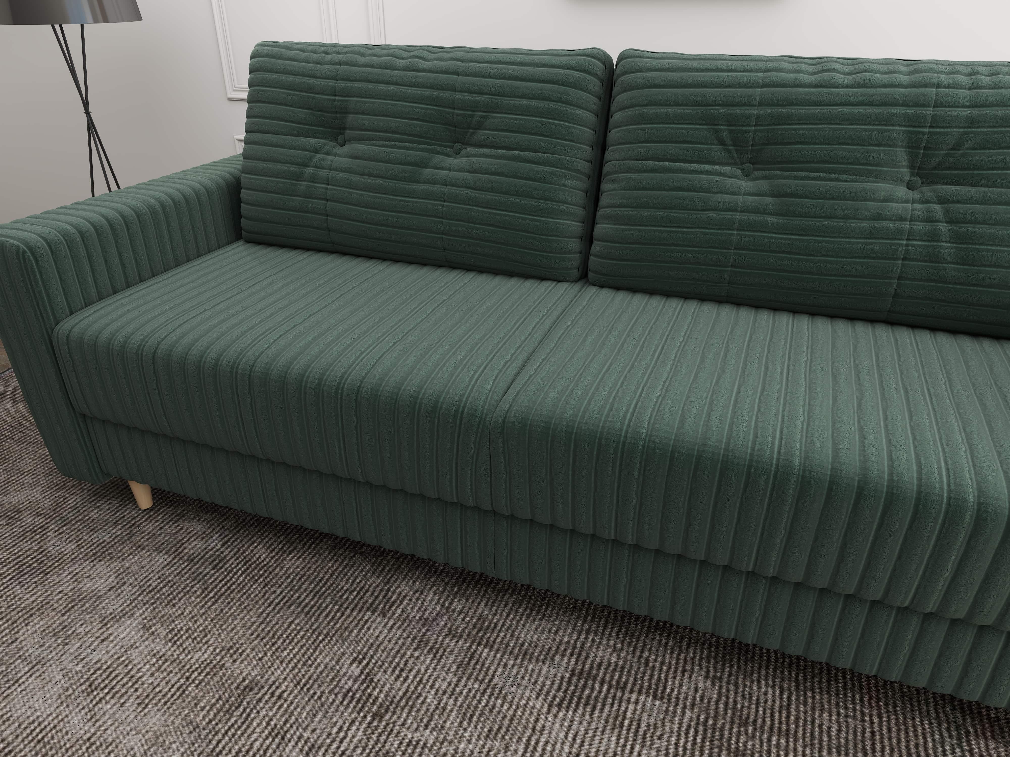 Canapea extensibilă dumonde cu ladă de depozitare si sezut confortabil din spuma HR, Summer Ambience Verde 225x100 cm