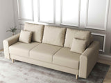 Canapea extensibilă dumonde cu ladă de depozitare si sezut confortabil din spuma HR, Kronos Enjoy Beige 210x100 cm fabrica