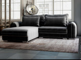 Colțar extensibil dumonde cu ladă de depozitare si sezut confortabil din spuma HR, Denver Ambience Gri 275x185 cm Fabrica