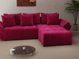 Colțar extensibil dumonde cu ladă de depozitare si sezut confortabil din spuma HR, Berlin Zoom Bordeaux 280x185 cm II Fabrica