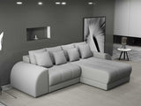 Colțar extensibil dumonde cu ladă de depozitare si sezut confortabil din spuma HR, Verona Enjoy Gri II 290x185 cm Fabrica