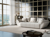 Canapea extensibilă dumonde cu ladă de depozitare si sezut confortabil din spuma HR, Berlin New Bej 250x100 cm Fabrica