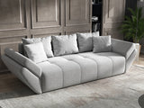 Canapea extensibilă dumonde cu ladă de depozitare si sezut confortabil din spuma HR, Euphoria Grey 250x100 cm Fabrica