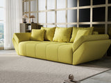 Canapea extensibilă dumonde cu ladă de depozitare si sezut confortabil din spuma HR, Berlin Green 250x100 cm Fabrica