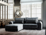 Colțar extensibil dumonde cu ladă de depozitare si sezut confortabil din spuma HR, Denver Euphoria Gri Grafit 275x185 cm Fabrica