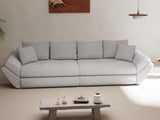 Canapea extensibilă dumonde cu ladă de depozitare si sezut confortabil din spuma HR, Loana Euphoria Gri 300x100 cm Fabrica
