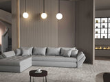 Colțar extensibil dumonde cu ladă de depozitare si sezut confortabil din spuma HR, Loana XL Enjoy Gri 335x185 cm Fabrica