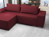 Colțar extensibil dumonde cu ladă de depozitare si sezut confortabil din spuma HR, Dream Enjoy Rosu 290x185 cm Fabrica