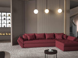 Colțar extensibil dumonde cu ladă de depozitare si sezut confortabil din spuma HR, Loana XL Enjoy Rosu II 335x185 cm Fabrica
