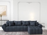 Colțar extensibil dumonde cu ladă de depozitare si sezut confortabil din spuma HR,Berlin XL Enjoy Lux Grey Antracit 350x185 cm II Fabrica