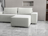 Colțar extensibil dumonde cu ladă de depozitare si sezut confortabil din spuma HR, Dream Zoom Gri 290x185 cm II Fabrica