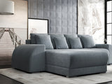 Colțar extensibil dumonde cu ladă de depozitare si sezut confortabil din spuma HR, Verona Zoom Gri Mint 290x185 cm Fabrica