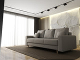 Canapea extensibilă dumonde cu ladă de depozitare si sezut confortabil din spuma HR, Kronos Enjoy Bej 210x100 cm fabrica