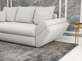 Canapea extensibilă dumonde cu ladă de depozitare si sezut confortabil din spuma HR, Loana Zoom Grey 250x100 cm Fabrica