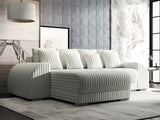 Colțar extensibil dumonde cu ladă de depozitare si sezut confortabil din spuma HR, Verona Ambience Alb 290x185 cm Fabrica
