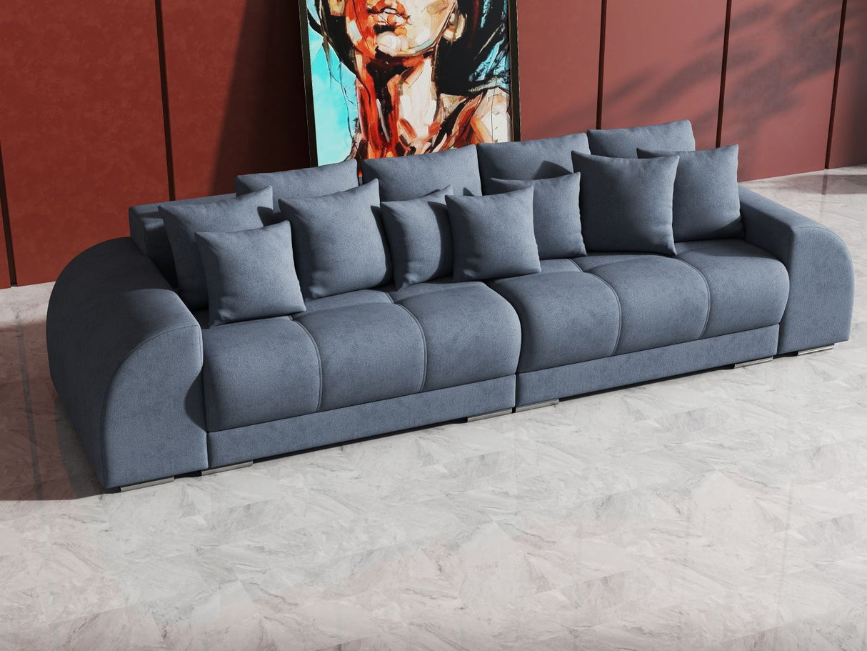 Canapea extensibilă dumonde cu 2 lăzi de depozitare si sezut confortabil din spuma HR, Big Sofa Verona Enjoy Lux Antracit 310x100 cm