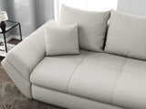 Canapea extensibilă dumonde cu ladă de depozitare si sezut confortabil din spuma HR, Loana Bej 250x100 cm Fabrica