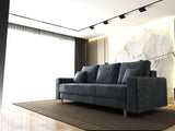 Canapea extensibilă dumonde cu ladă de depozitare si sezut confortabil din spuma HR, Kronos Euphoria Gri Grafit 210x100 cm fabrica