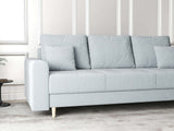 Canapea extensibilă dumonde cu ladă de depozitare si sezut confortabil din spuma HR, Kronos Zoom Gri Mint 210x100 cm fabrica