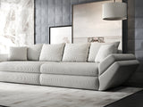 Canapea extensibilă dumonde cu ladă de depozitare si sezut confortabil din spuma HR, Loana Zoom Bej 300x100 cm Fabrica