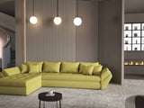 Colțar extensibil dumonde cu ladă de depozitare si sezut confortabil din spuma HR, Loana XL Enjoy Verde 335x185 cm Fabrica