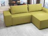Colțar extensibil dumonde cu ladă de depozitare si sezut confortabil din spuma HR, Dream Enjoy Verde 290x185 cm II Fabrica
