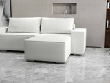 Colțar extensibil dumonde cu ladă de depozitare si sezut confortabil din spuma HR, Dream Euphoria Alb 290x185 cm II Fabrica