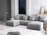 Colțar extensibil dumonde cu ladă de depozitare si sezut confortabil din spuma HR, Berlin U Royal Gri 380x180 cm Fabrica
