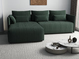 Colțar extensibil dumonde cu ladă de depozitare si sezut confortabil din spuma HR, Malta Ambience Verde II 235x185 cm