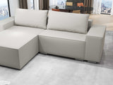 Colțar extensibil dumonde cu ladă de depozitare si sezut confortabil din spuma HR, Dream Enjoy Bej 290x185 cm Fabrica