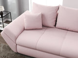 Canapea extensibilă dumonde cu ladă de depozitare si sezut confortabil din spuma HR, Loana Pink 250x100 cm Fabrica