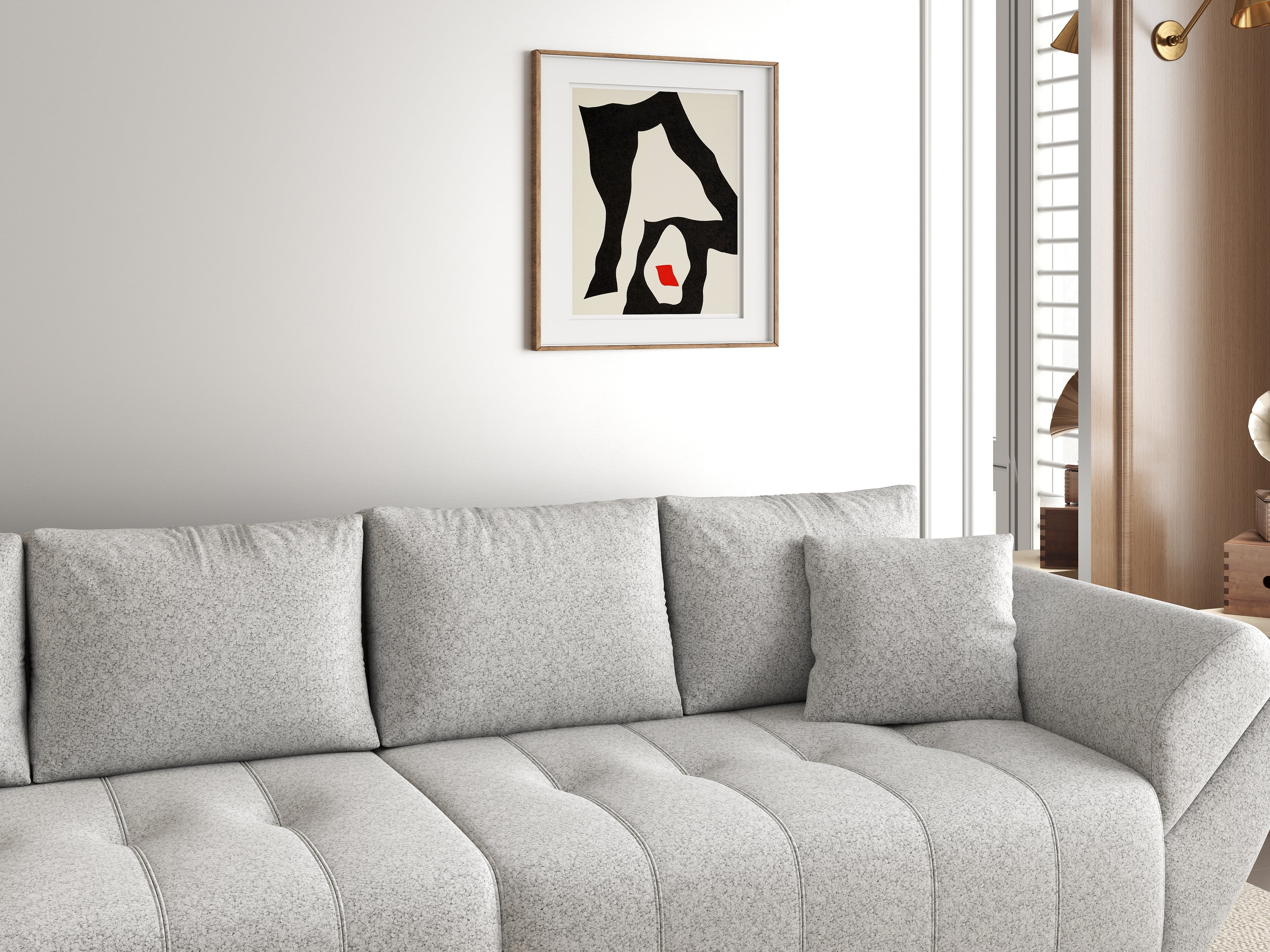 Canapea extensibilă dumonde cu ladă de depozitare si sezut confortabil din spuma HR, Berlin Euphoria Grey 300x100 cm Fabrica