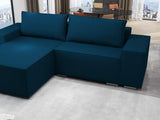 Colțar extensibil dumonde cu ladă de depozitare si sezut confortabil din spuma HR, Dream Enjoy Verde Petrol 290x185 cm Fabrica