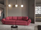 Canapea extensibilă dumonde cu ladă de depozitare si sezut confortabil din spuma HR, Loana Enjoy Rosu 300x100 cm Fabrica