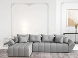 Colțar extensibil dumonde cu ladă de depozitare si sezut confortabil din spuma HR, Berlin XL Enjoy Lux Grey 350x185 cm Fabrica