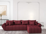 Colțar extensibil dumonde cu ladă de depozitare si sezut confortabil din spuma HR, Berlin XL Enjoy Lux Red 350x185 cm II Fabrica