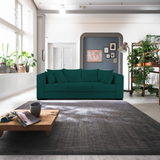 Canapea extensibilă dumonde cu ladă de depozitare si sezut confortabil din spuma HR, Gloria Petrol Green 240x100 cm