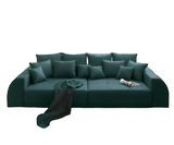 Canapea extensibilă dumonde cu 2 lăzi de depozitare si sezut confortabil din spuma HR, Big Sofa Verona Verde Petrol 310x100 cm