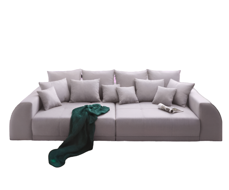 Canapea extensibilă dumonde cu 2 lăzi de depozitare si sezut confortabil din spuma HR, Big Sofa Verona Grey 310x100 cm