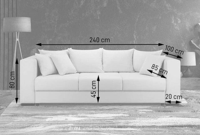 Canapea extensibila cu lada de depozitare Gloria Antracit 250x100 cm | Dumonde Furniture & Deco Concept.