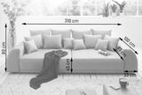 Canapea extensibilă dumonde cu 2 lăzi de depozitare si sezut confortabil din spuma HR, Big Sofa Verona 310x100 cm