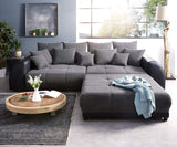 Canapea extensibilă cu 2 lazi de depozitare Big Sofa Verona Dark Grey - Dumonde.ro