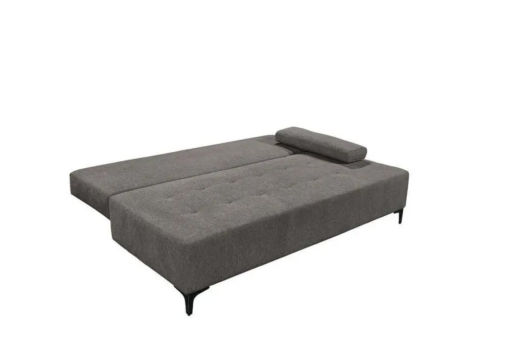 Canapea extensibilă cu ladă de depozitare si sezut confortabil din spuma HR, Candy Kaki, 200x100 cm