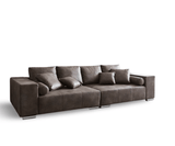 Canapea extensibilă dumonde cu ladă de depozitare si sezut confortabil din spuma HR, Marbela Braun XXL 295x100 cm