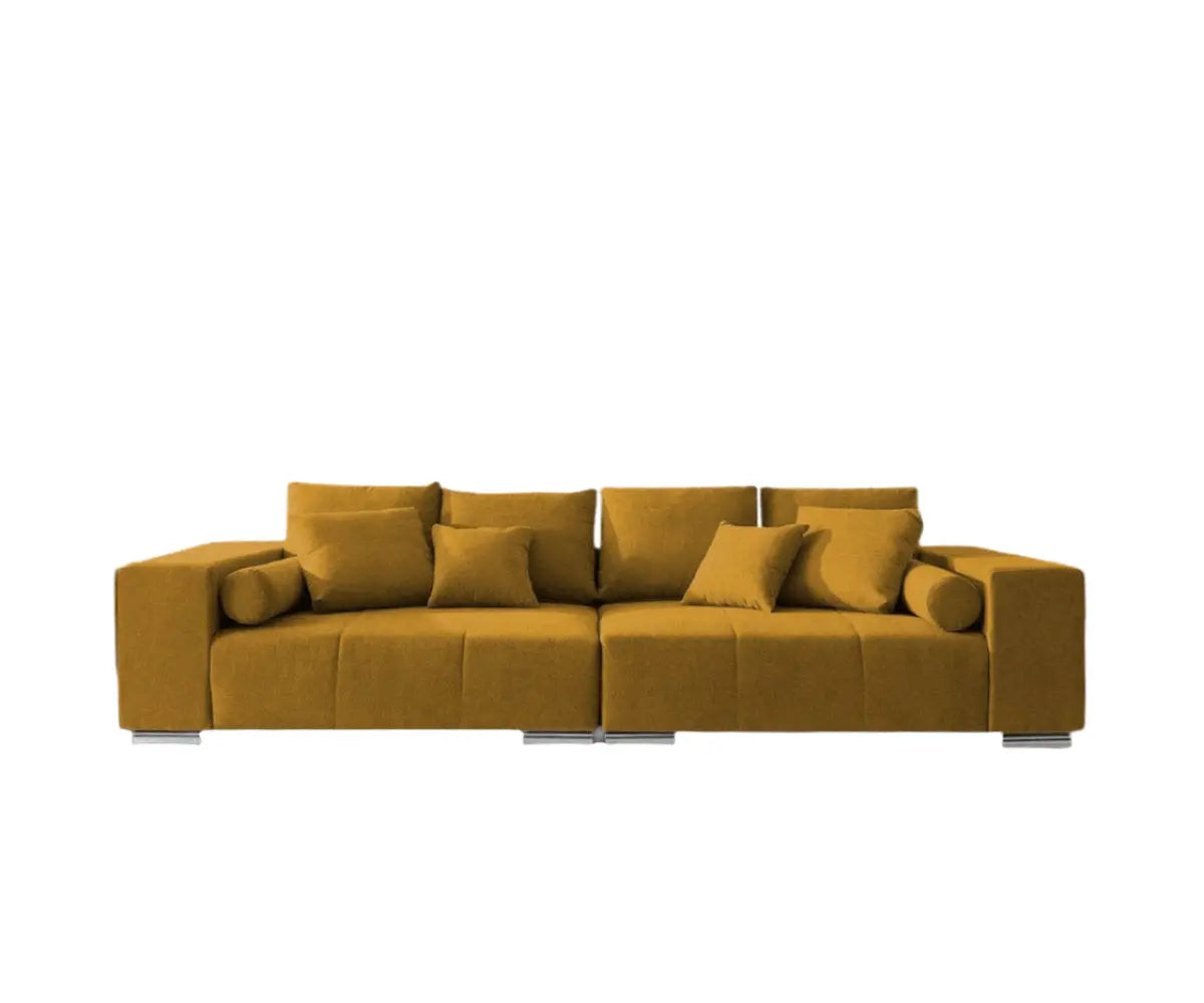 Canapea extensibilă dumonde cu ladă de depozitare Marbela Enjoy Muștar XXL 295x100 cm